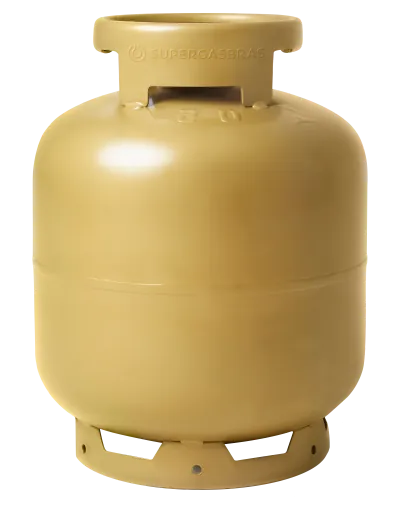 Botijão dourado de 13 Kg